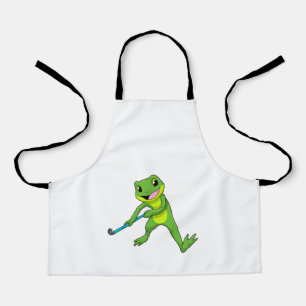 Frog at Hockey with Hockey bat Apron