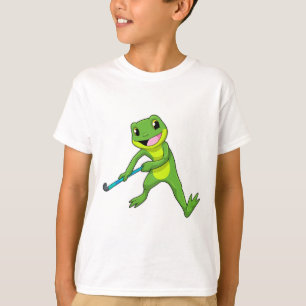 Frog at Hockey with Hockey bat T-Shirt