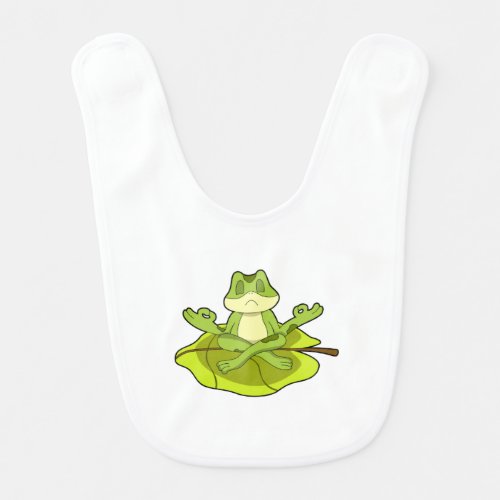 Frog at Meditate Baby Bib