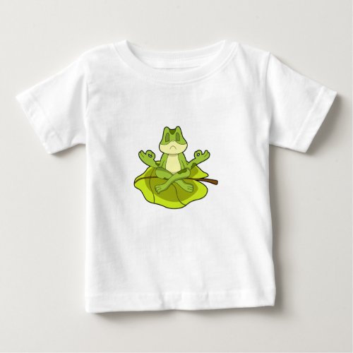 Frog at Meditate Baby T_Shirt