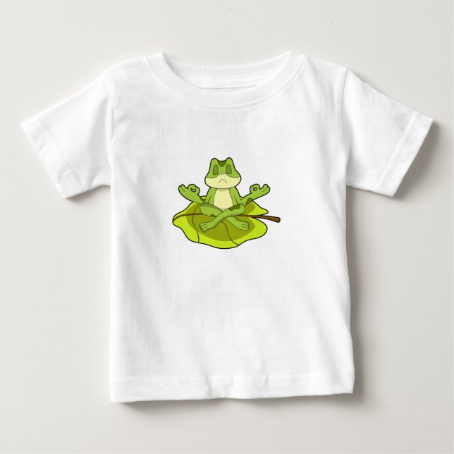 Frog at Meditate Baby T-Shirt (Front)