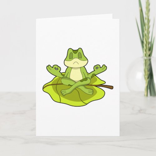 Frog at Meditate Card