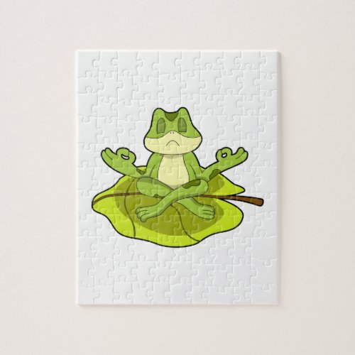 Frog at Meditate Jigsaw Puzzle