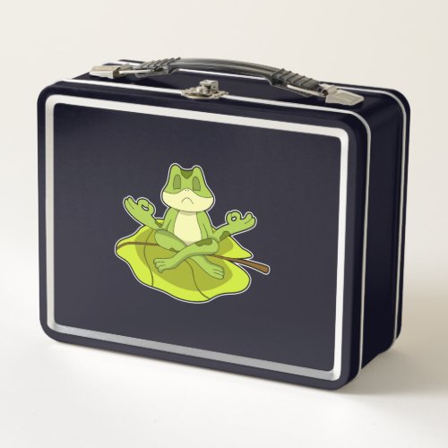 Frog at Meditate Metal Lunch Box