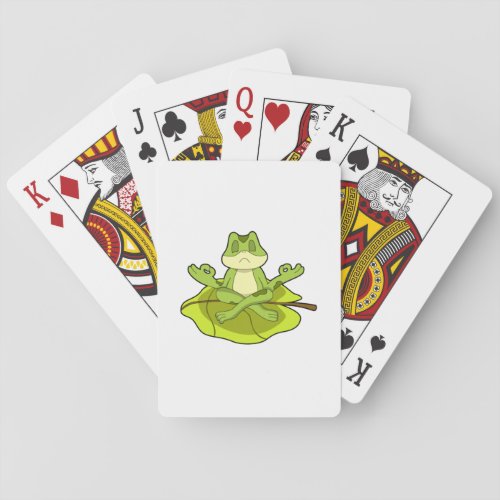 Frog at Meditate Poker Cards