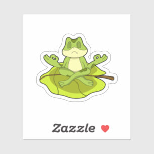 Frog at Meditate Sticker
