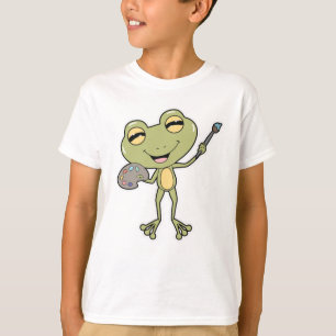 Frog at Painting with Brush & Paint T-Shirt