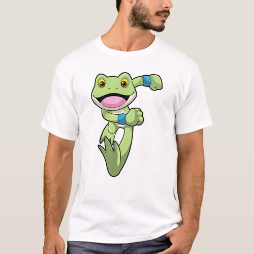 Frog at Running with Sweatband T_Shirt