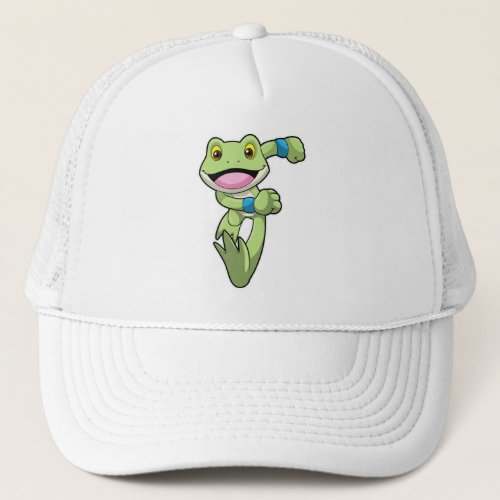 Frog at Running with Sweatband Trucker Hat