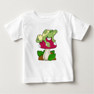 Frog at Sleeping with Mushroom Baby T-Shirt