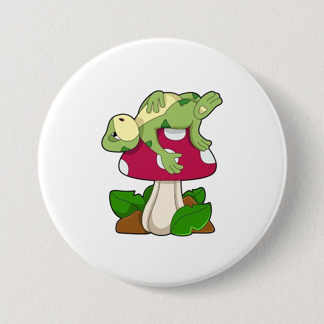 Frog at Sleeping with Mushroom Button (Front)