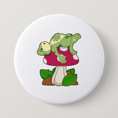 Frog at Sleeping with Mushroom Button