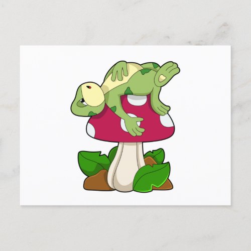 Frog at Sleeping with Mushroom Postcard