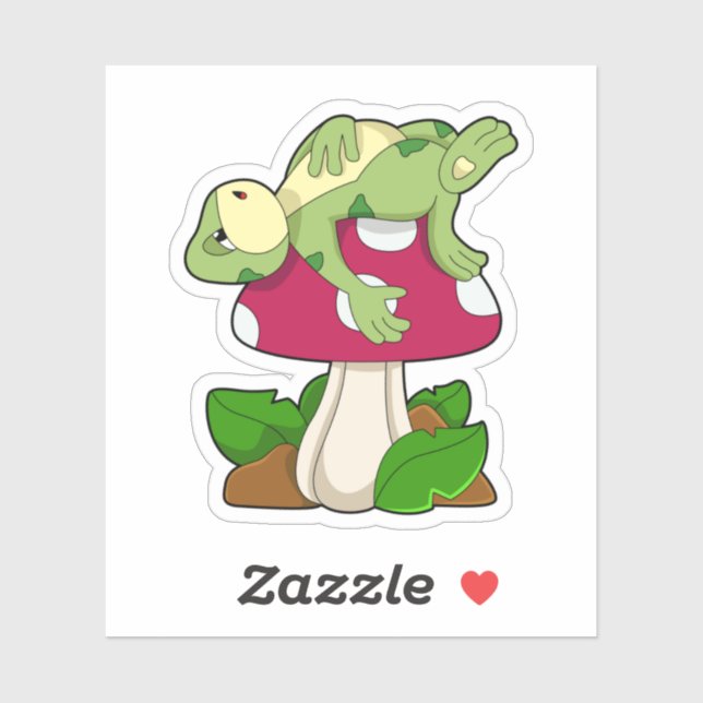 Frog at Sleeping with Mushroom Sticker (Sheet)
