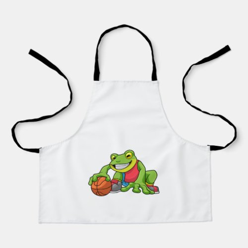 Frog at Sports with Basketball Apron