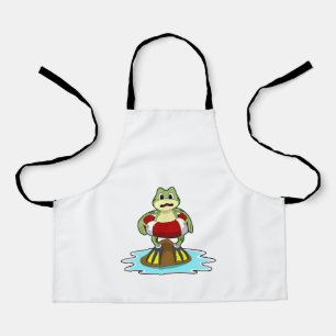 Frog at Swimming with Swim ring Apron