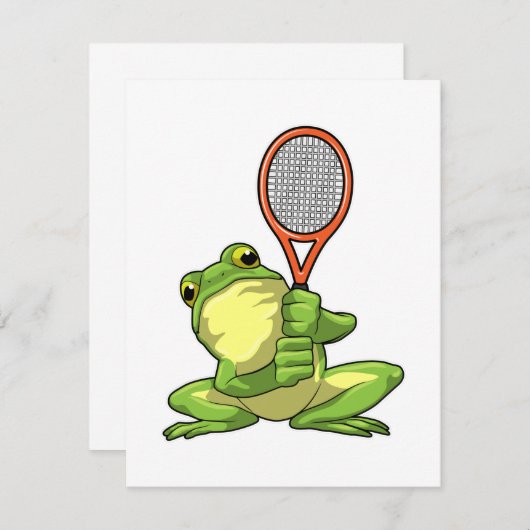 Frog at Tennis with Tennis racket (Front/Back)