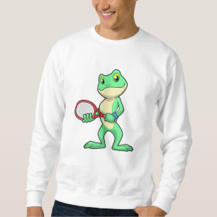 Frog at Tennis with Tennis racket Sweatshirt