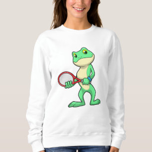 Frog at Tennis with Tennis racket Sweatshirt