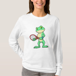 Frog at Tennis with Tennis racket T-Shirt
