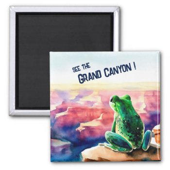 Frog At The Grand Canyon Souvenir Magnet by YellowSnail at Zazzle