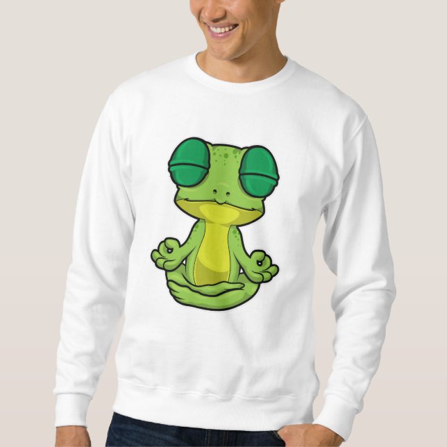 Frog at Yoga in Cross-legged Sweatshirt (Front)