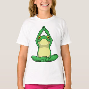Frog at Yoga in Cross legged T-Shirt
