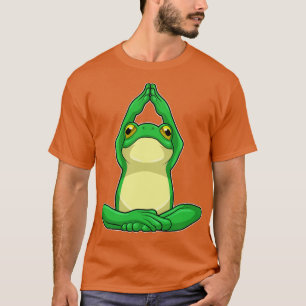 Frog at Yoga in Cross legged T-Shirt