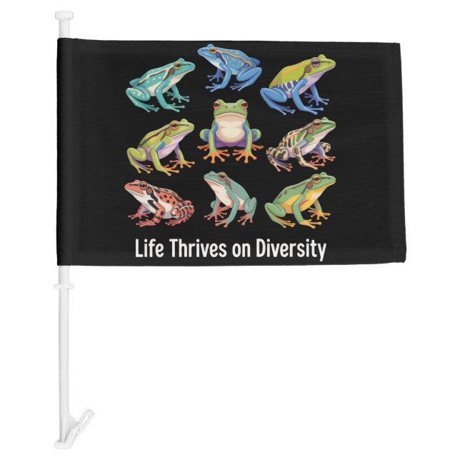 Frog Autism Neurodiversity is Necessary SPED  Car Flag (Front)