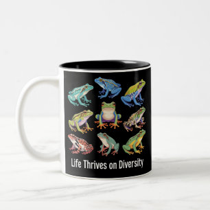 Frog Autism Neurodiversity is Necessary SPED  Two-Tone Coffee Mug