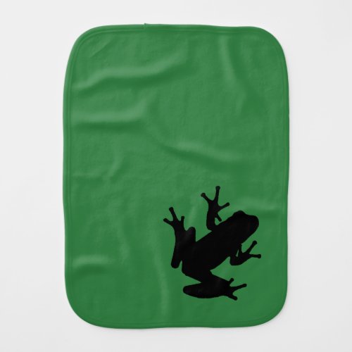 frog baby burp cloth