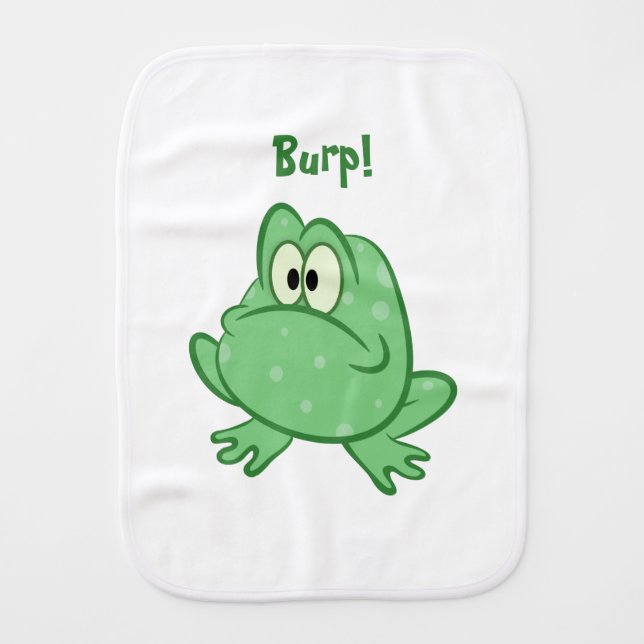 Frog Baby Burp Cloth (Front)