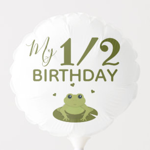 Frog Baby Half Birthday Balloon