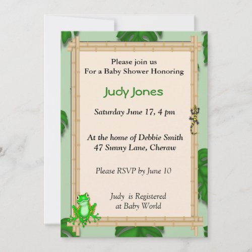 Frog Baby Invitations