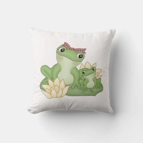 Frog Baby Nursery or Kids Throw Pillow