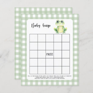 Frog Baby shower bingo game