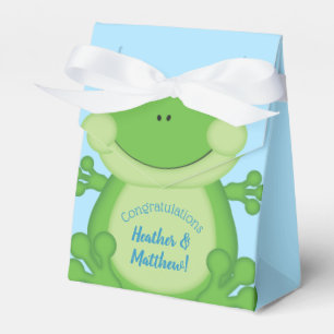 Frog Baby Shower Blue Favor Boxes