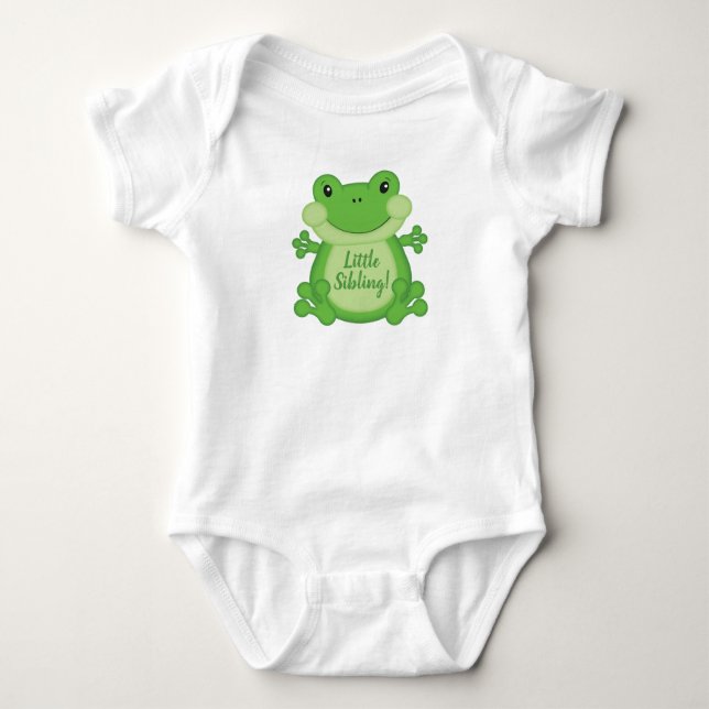 Frog Baby Shower Green Baby Bodysuit (Front)