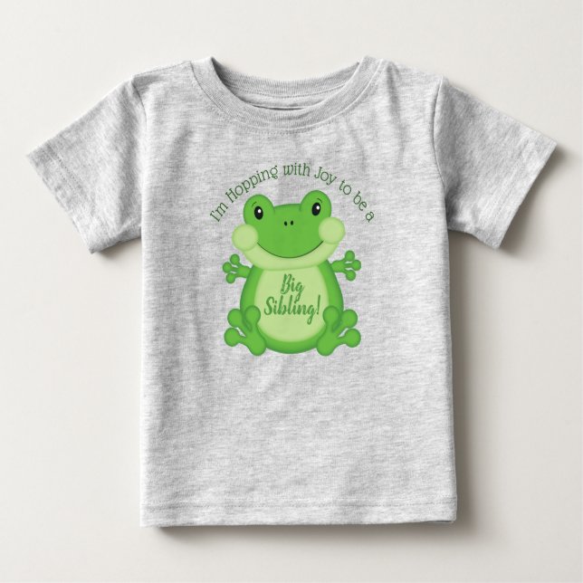 Frog Baby Shower Green Baby T-Shirt (Front)