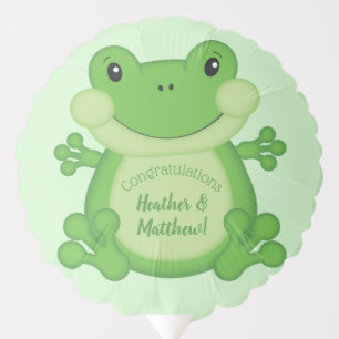 Frog Baby Shower Green Balloon