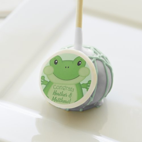 Frog Baby Shower Green Cake Pops