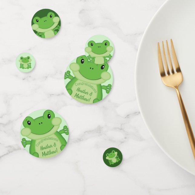 Frog Baby Shower Green Confetti (Group)