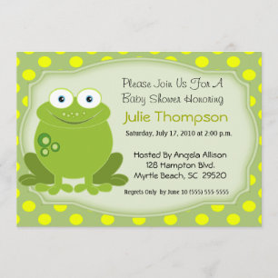 Frog Baby Shower Invitation