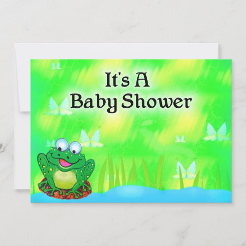 Frog Baby Shower Invites
