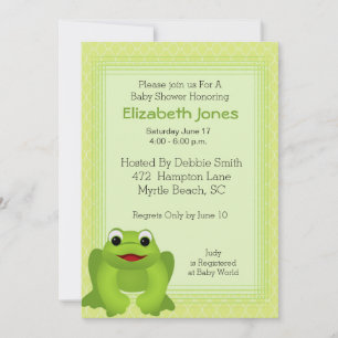 Frog Baby Shower Invitations