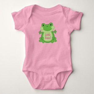 Frog Baby Shower Pink Baby Bodysuit