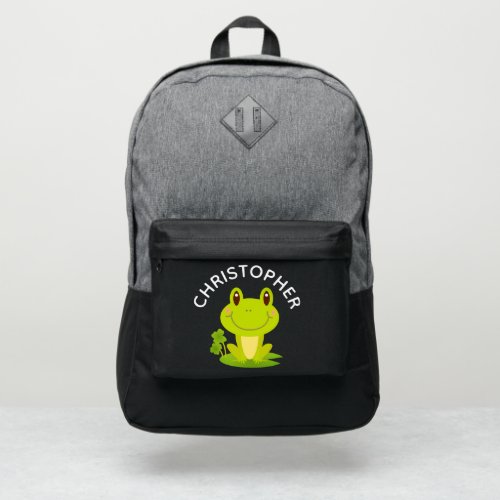 Frog Back to school for Kids Custom Name  Port Authority Backpack