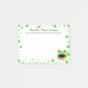 Frog Back to School Teacher Post-it Notes