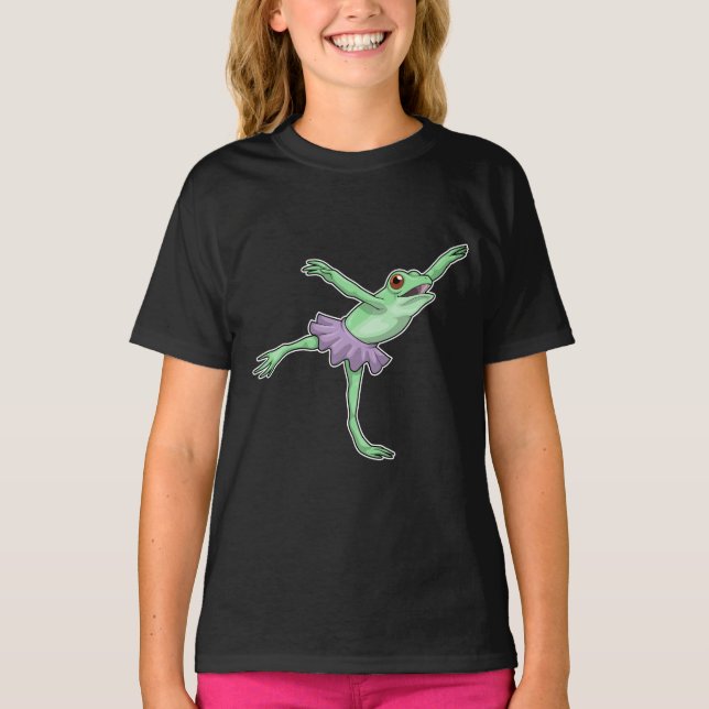 Frog Ballerina Ballet Dance T-Shirt (Front)