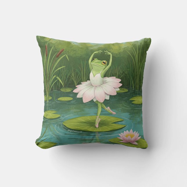Frog Ballerina Pillow (Front)
